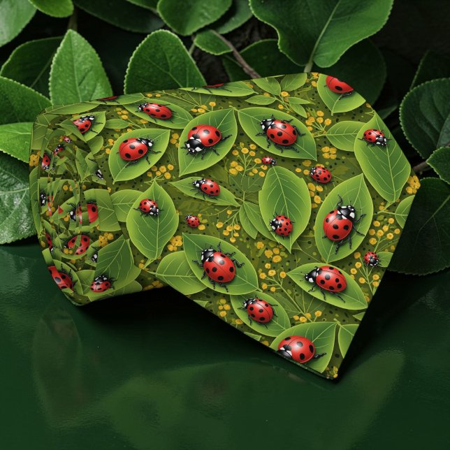 Ladybug Bugs & Insects Pattern Custom Necktie (Creator Uploaded)
