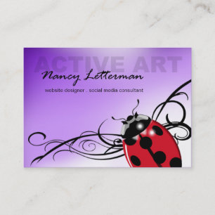 Ladybug Business Card template (red)