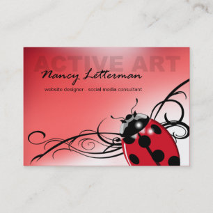 Ladybug Business Card template (red)