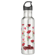 Ladybug, Butterfly and Tulip Heart Pattern