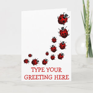 Ladybug Card Custom Ladybug Art Card - Custom