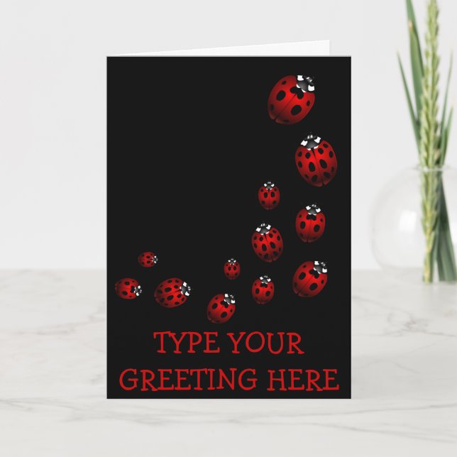 Ladybug Card Custom Ladybug Art Card - Custom (Front)