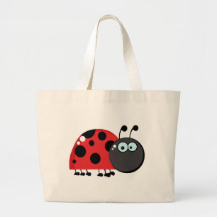 Ladybug Cartoon Character Large Tote Bag