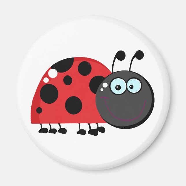 Ladybug Cartoon Character Magnet (Front)