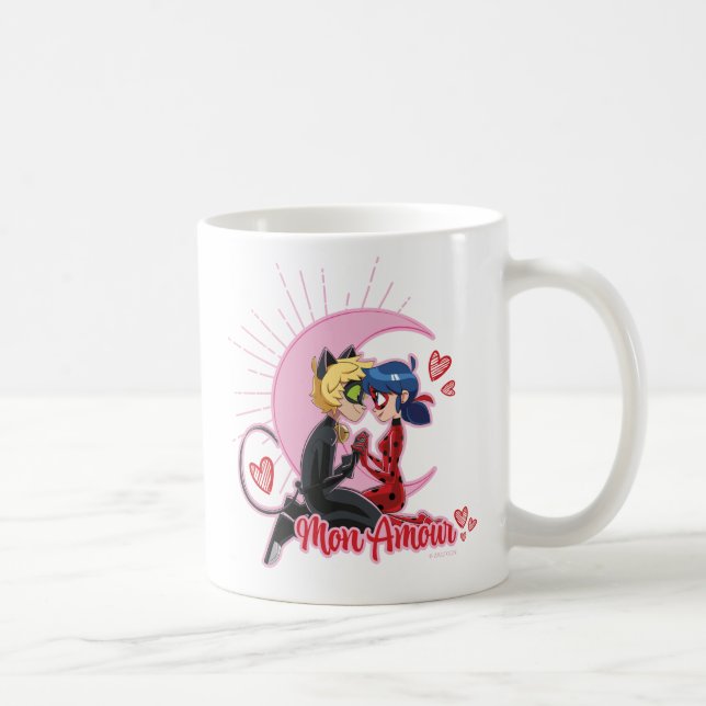 Ladybug & Cat Noir | Mon Amour Coffee Mug (Right)