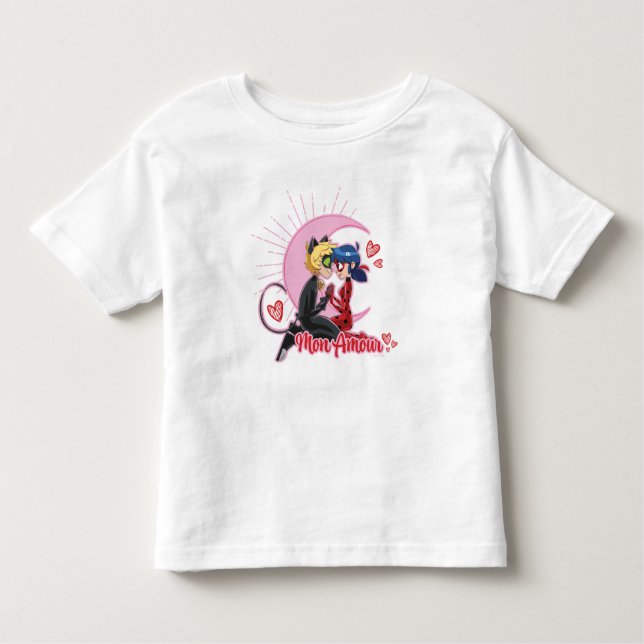 Ladybug & Cat Noir | Mon Amour Toddler T-Shirt (Front)