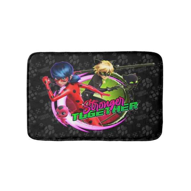 Ladybug & Cat Noir | Stronger Together Bath Mat (Front)