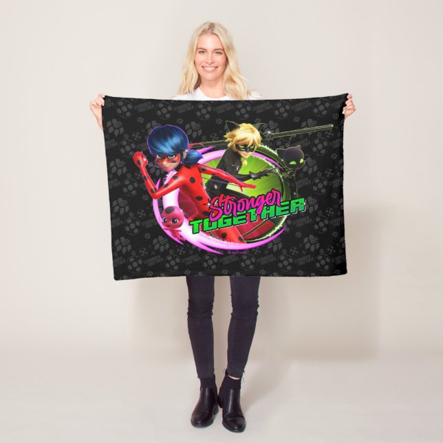 Ladybug & Cat Noir | Stronger Together Fleece Blanket (In Situ)