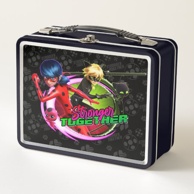 Ladybug & Cat Noir | Stronger Together Metal Lunch Box (Front)