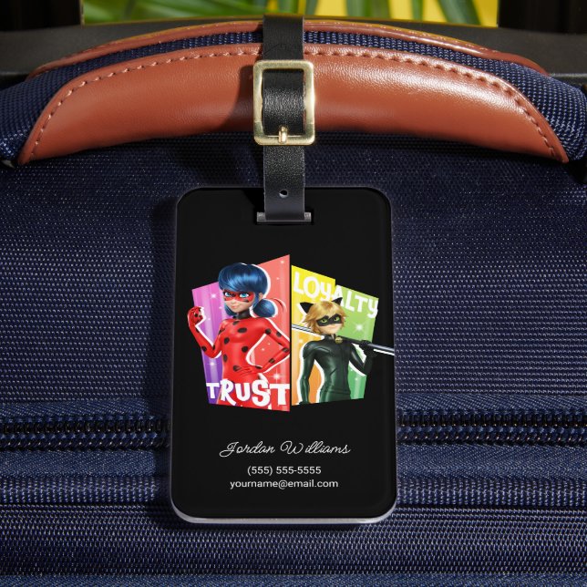 Ladybug & Cat Noir | Trust & Loyalty Luggage Tag (Front Insitu 2)