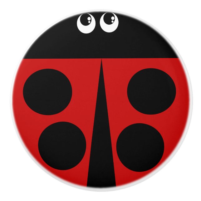 Ladybug Ceramic Knob (Front)