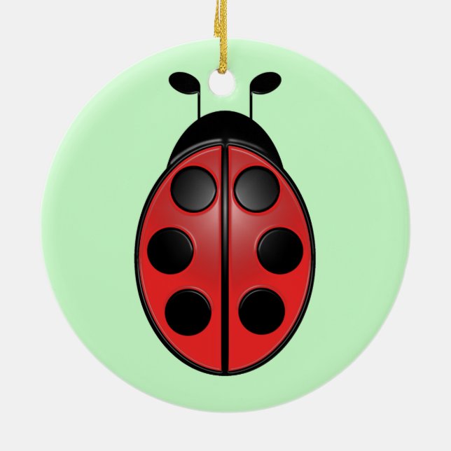 Ladybug Ceramic Tree Decoration (Back)