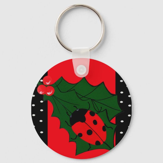Ladybug Christmas keychain (Front)
