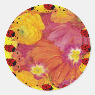 Ladybug Classic Round Sticker