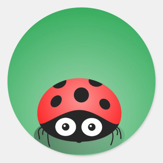 Ladybug Classic Round Sticker (Front)