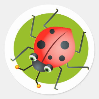 Ladybug Classic Round Sticker