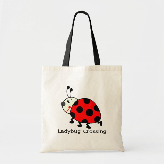 Ladybug Crossing Tote Bag (Front)