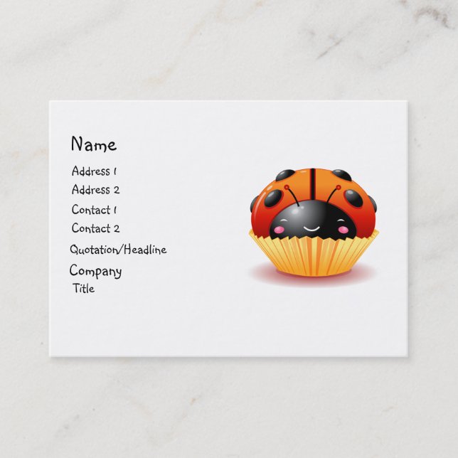 Ladybug Cupcake Business Card (Front)
