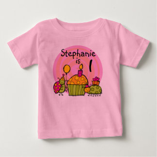 Ladybug Cupcake Customisable Birthday T-shirt
