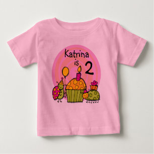 Ladybug Cupcake Customisable Birthday T-shirt