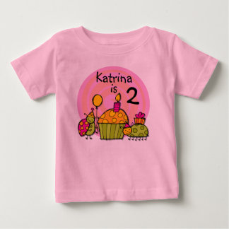 Ladybug Cupcake Customisable Birthday T-shirt