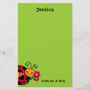 Ladybug Cute As A Bug Custom Stationery