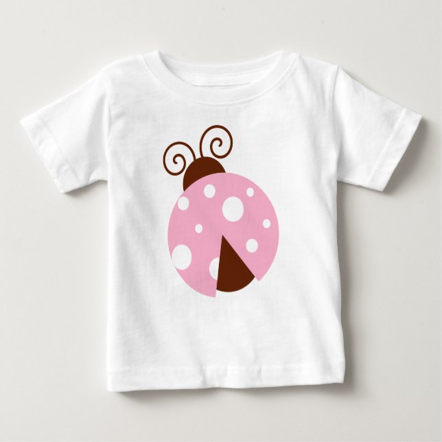 Ladybug, Cute Ladybug, Pink Ladybug, Ladybird Baby T-Shirt (Front)