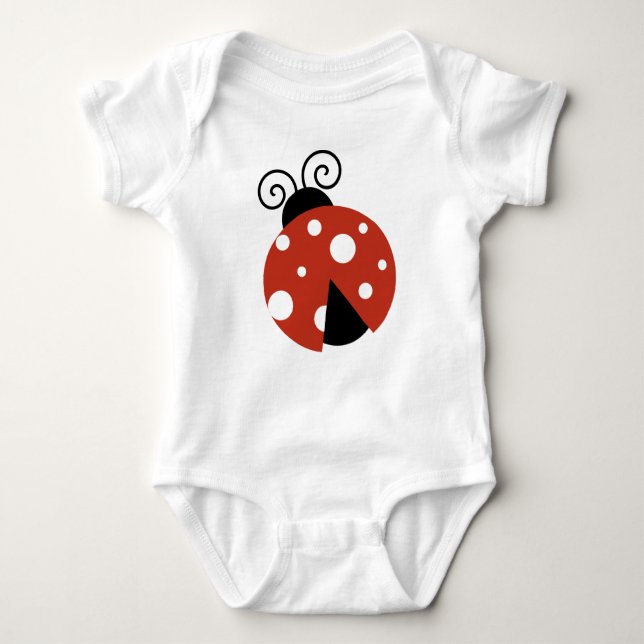Ladybug, Cute Ladybug, Red Ladybug, Ladybird Baby Bodysuit (Front)