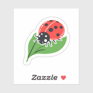 Ladybug Cute Leaf Ladybug Red Green