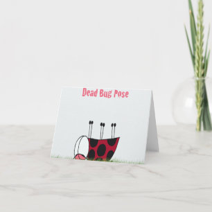 Ladybug Dead Bug Yoga Pose ~ Note Card