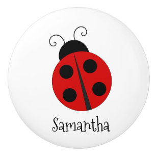 Ladybug Design Ceramic Knob