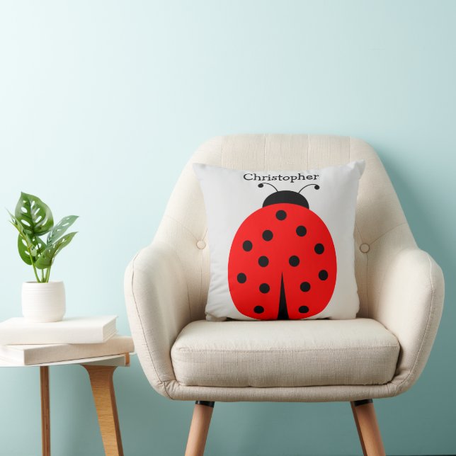 Ladybug Design Personalised Cushion (Chair)
