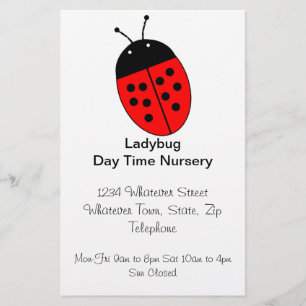 Ladybug Design Personalised Flyer