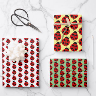 Ladybug Design Wrapping Paper Sheet