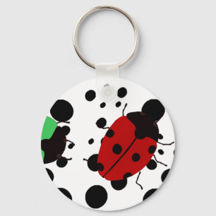 Ladybug Dots Key Ring