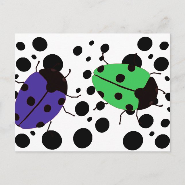 Ladybug Dots Postcard (Front)
