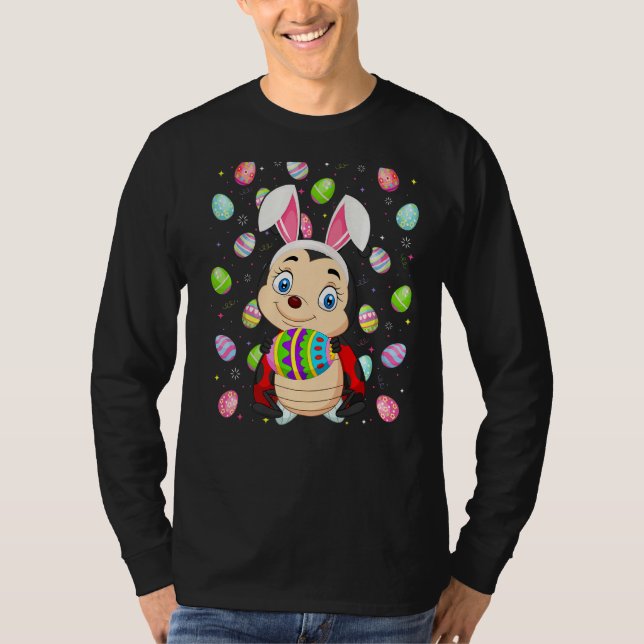 Ladybug  Easter Egg Funny Ladybug Easter Sunday T-Shirt (Front)