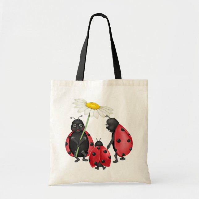 Ladybug Family Stroll Tote Bag (Front)