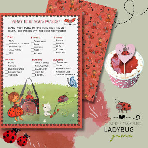 Ladybug & Friends What Is In Your Purse Game Card