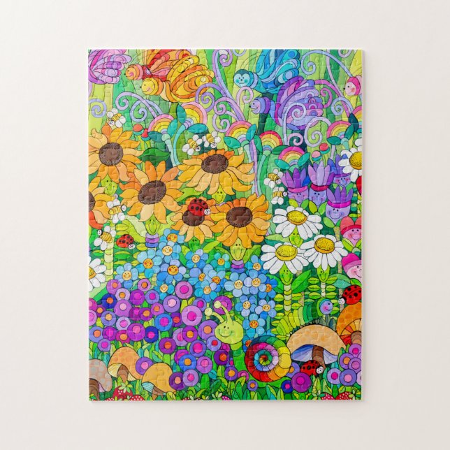 Ladybug Garden Puzzle (Vertical)