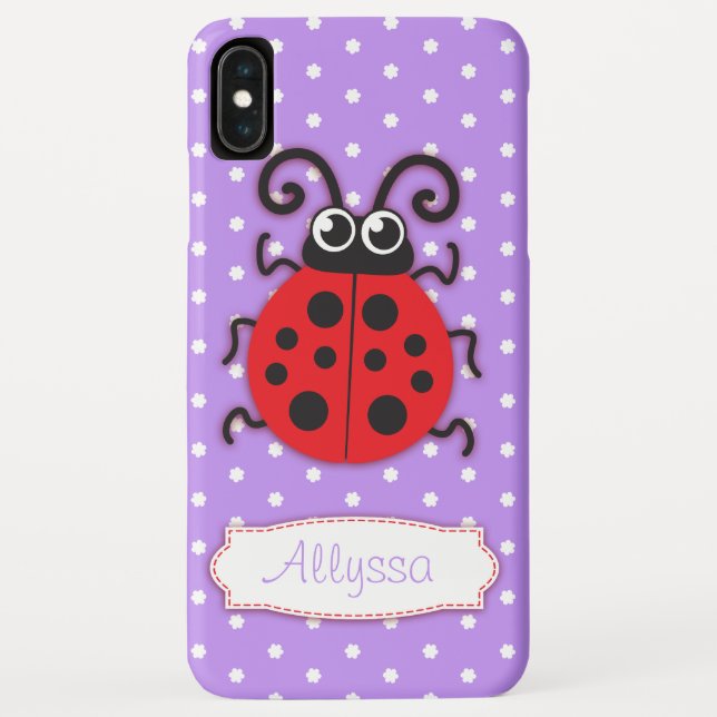 Ladybug girls name green ipod touch case (Back)