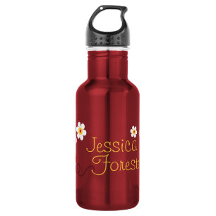Ladybug girls name red pink small drinks bottle