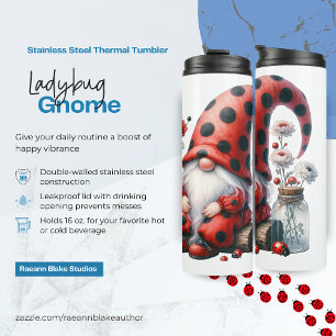 Ladybug Gnome Thermal Tumbler