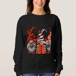 Ladybug Gnomes Tomte Scandinavian Three Garden Gno Sweatshirt