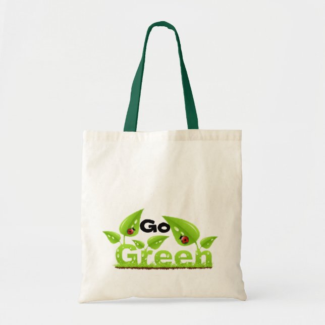 Ladybug Go Green Tote Bag (Front)