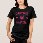 Ladybug Grandma Pink White Grandmother Birthday Tri-Blend Shirt<br><div class="desc">Cute entomology gardening insects bug whisperer ladybug sayings that makes a perfect gift for entomologists,  insect keepers,  grandmas and campers.</div>