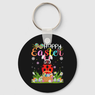 Ladybug Happy Easter Egg Hunt Bunny Ear Ladybug Ea Key Ring