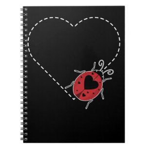 Ladybug Heart Beetle Insects Entomologist Notebook