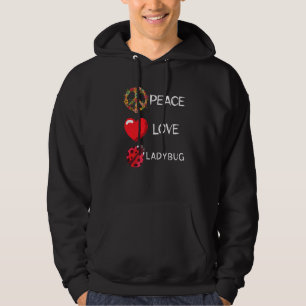 Ladybug Heart Bug Love Peace Ladybug Ladybug Inse Hoodie