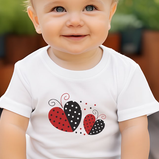 Ladybug Heart cute Baby T-Shirt (Creator Uploaded)